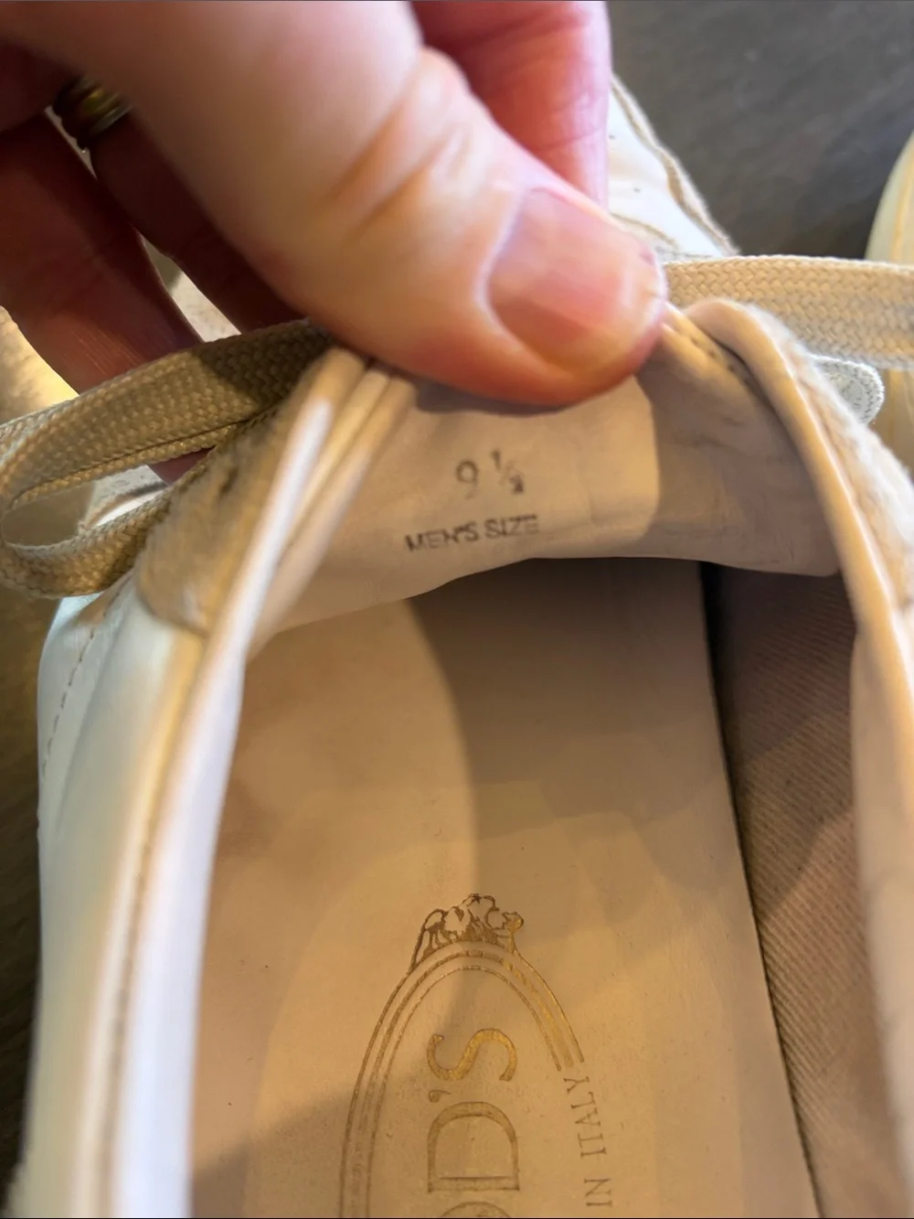 Tod's | US 11 | White and Cream Suede Leather Sneakers